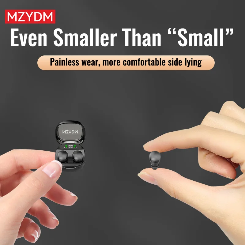 Compact Wireless Bluetooth Earbuds with Hi-Fi Bass and Sleep-Friendly Design