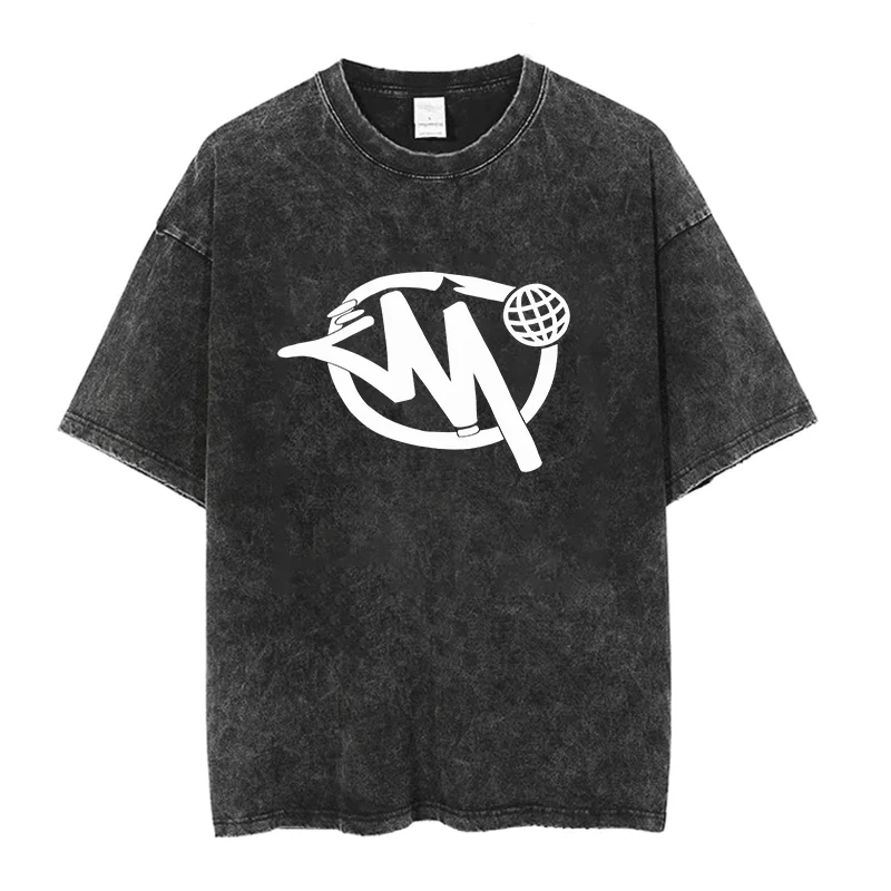 Minus Two LOGO Print T Shirt Summer Casual Men Women Oversized Loose T-shirt Y2k Hip Hop Streetwear Tops Black Retro Cotton Tees