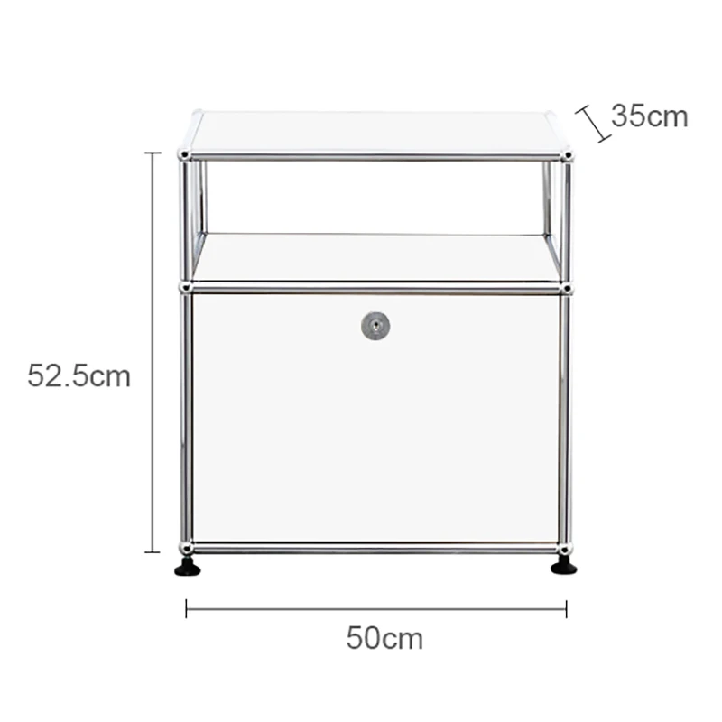 Luxury Modern Bedside Table Drawers Metal Nordic Storage Bedside Table White Home Living Room Bedroom Furniture