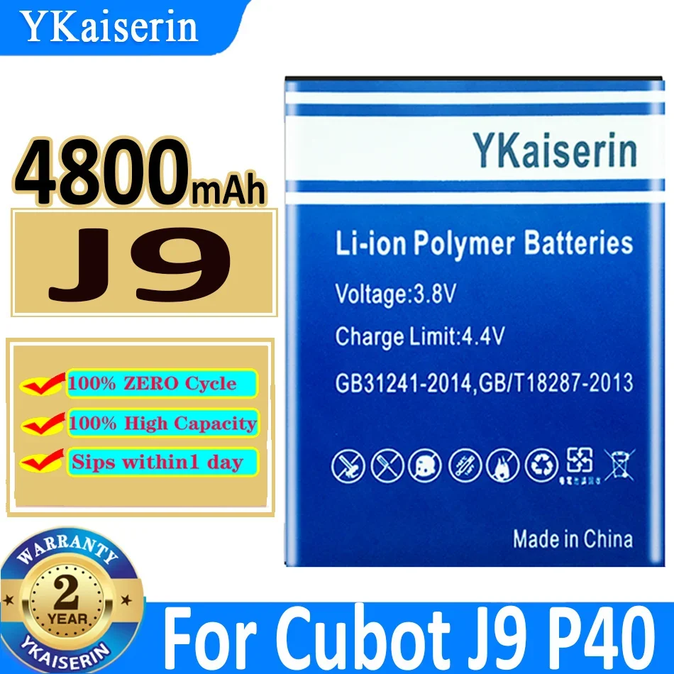 

Аккумулятор ykaisсеребрин J 9 4800 мАч для телефона Cubot J9 P40 P 40 + номер отслеживания Гарантия 2 года