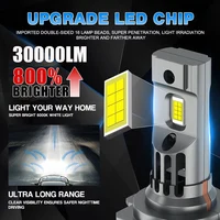 H7 LED CANBUS Light Mini Head Lamp 1:1 Size Wireless H7 Car LED Headlight Bulbs Error Free with Fan 6000K White - Image 2