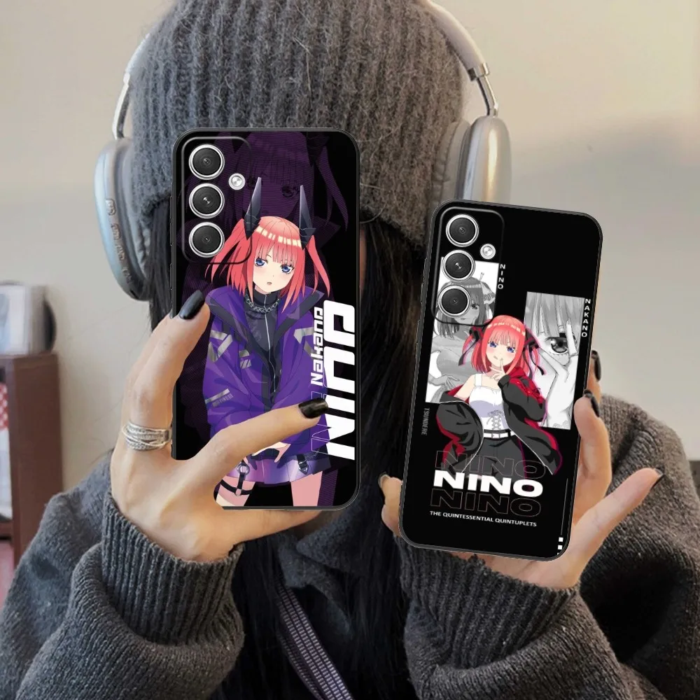 Nakano Nino Mobile Cell Phone Case For Samsung Galaxy S24 S23 S22 S21 S20 S10 S9 Plus Fe Ultra Lite Black Phone Cover Funda