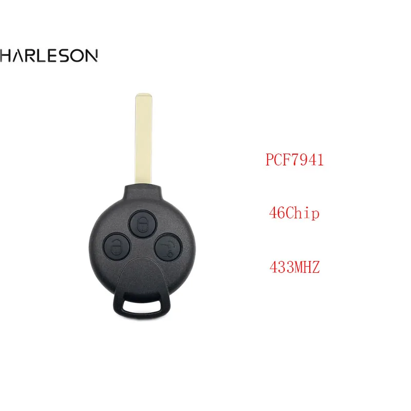 Car Remote Key 433Mhz ID46 Chip Fit 3 Buttons For Mercedes-Benz Smart Smart Fortwo 451 2007 2008 2009 2010 2011 2012 2013 remotekey smart car key 4 button 315 mhz cwtwbu735 id46 chip for nissan maxima sentra 2007 2008 2009 2010 2011 2012
