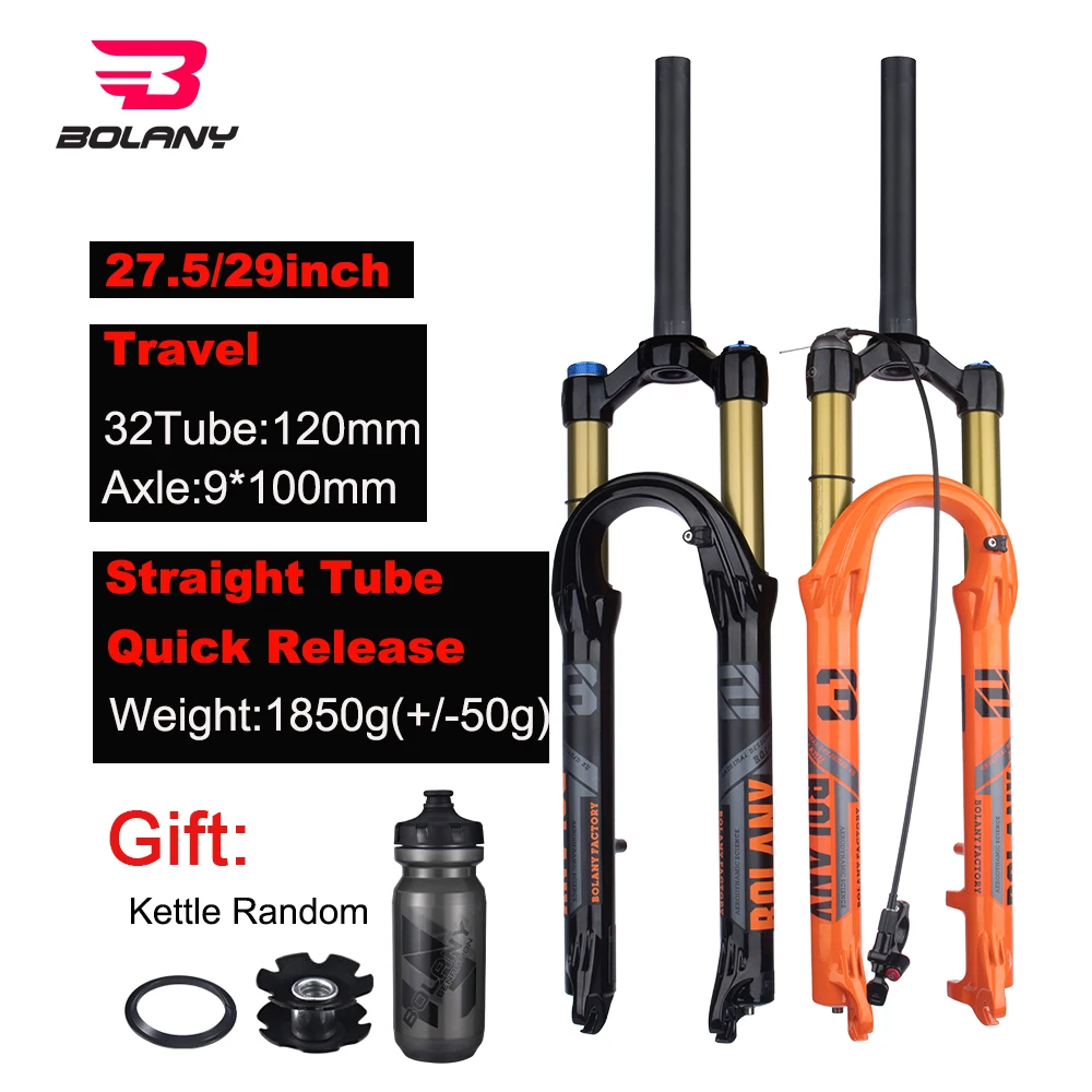 Bolany Nuova Forcella Anteriore Mtb Aggiornata 32Mm Forcella Pneumatica Per Bicicletta 27.5/29 Pollici Mountain Bike Air Supension 120Mm Lega Di Magne