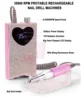 Torno Electrico para Unas Electric Nail Drill with Rhinestone unas recargable de 35000 RPM Heart Shape Wireless Pedicure Grinder 2