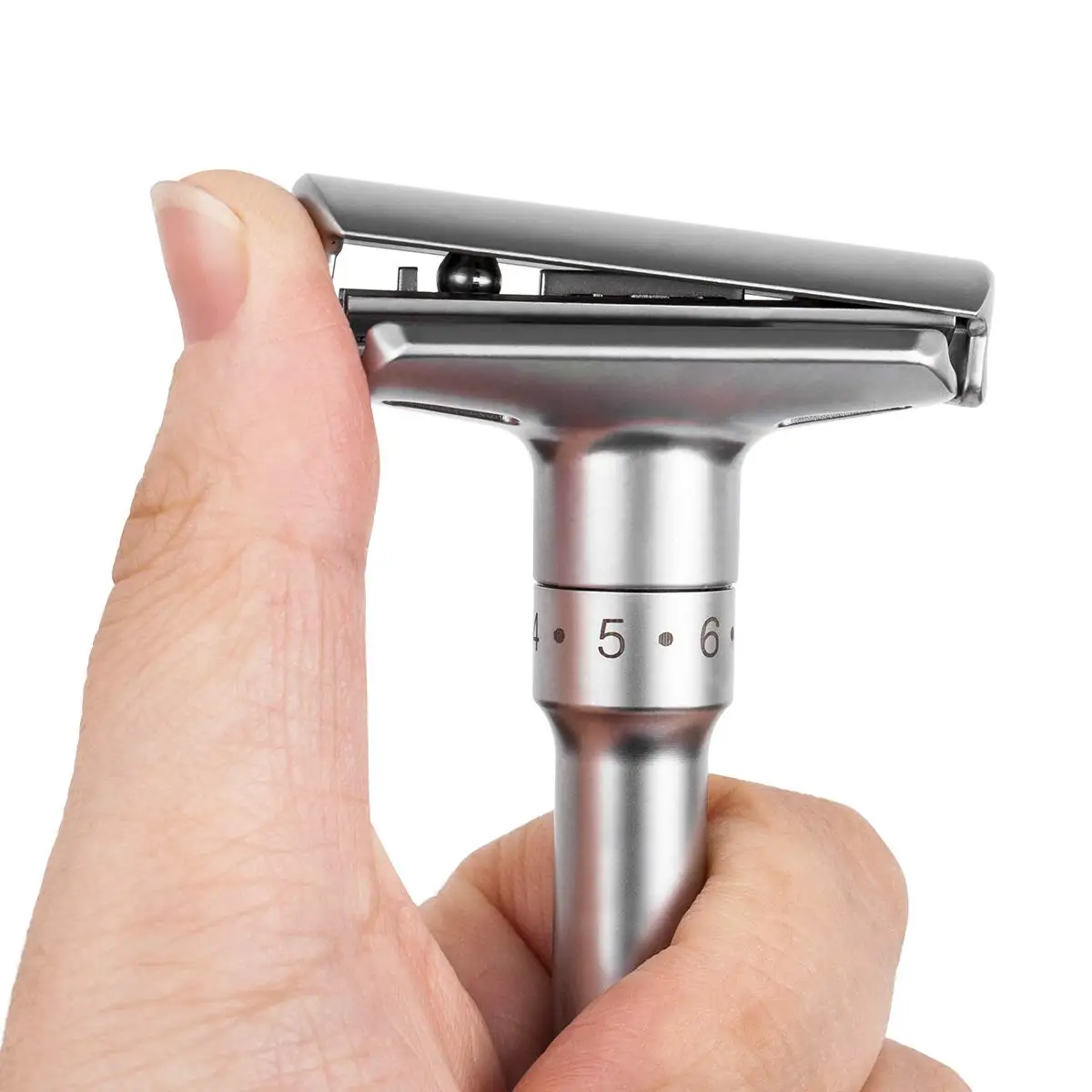 New Adjustable Safety Razor Mens Folding Shaving Double Edge Classic Safety With 5 PCS Titanium Coated Blades Shaver Razor Blade 2