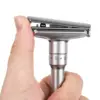 New Adjustable Safety Razor Mens Folding Shaving Double Edge Classic Safety With 5 PCS Titanium Coated Blades Shaver Razor Blade 2