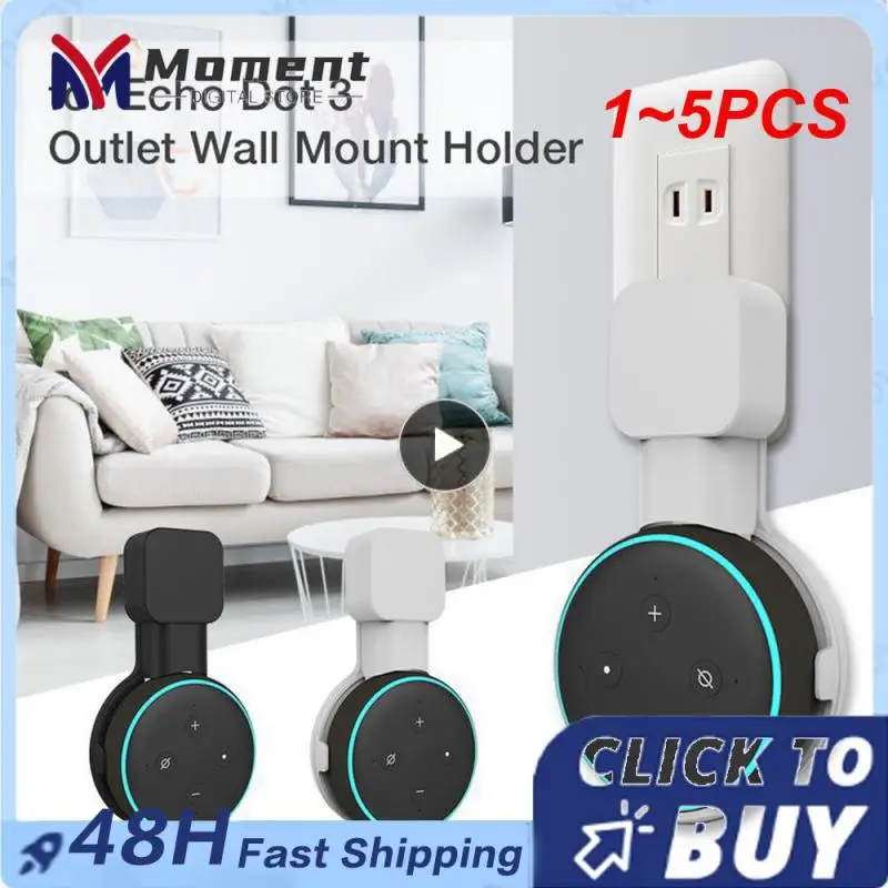 Supporto Per Montaggio A Parete Echo Dot Da 1 ~ 5 Pezzi, Staffa Di Gestione Del Cavo Per Altoparlante Alexa Echo Dot Di Terza Generazione (Spina Eu Us