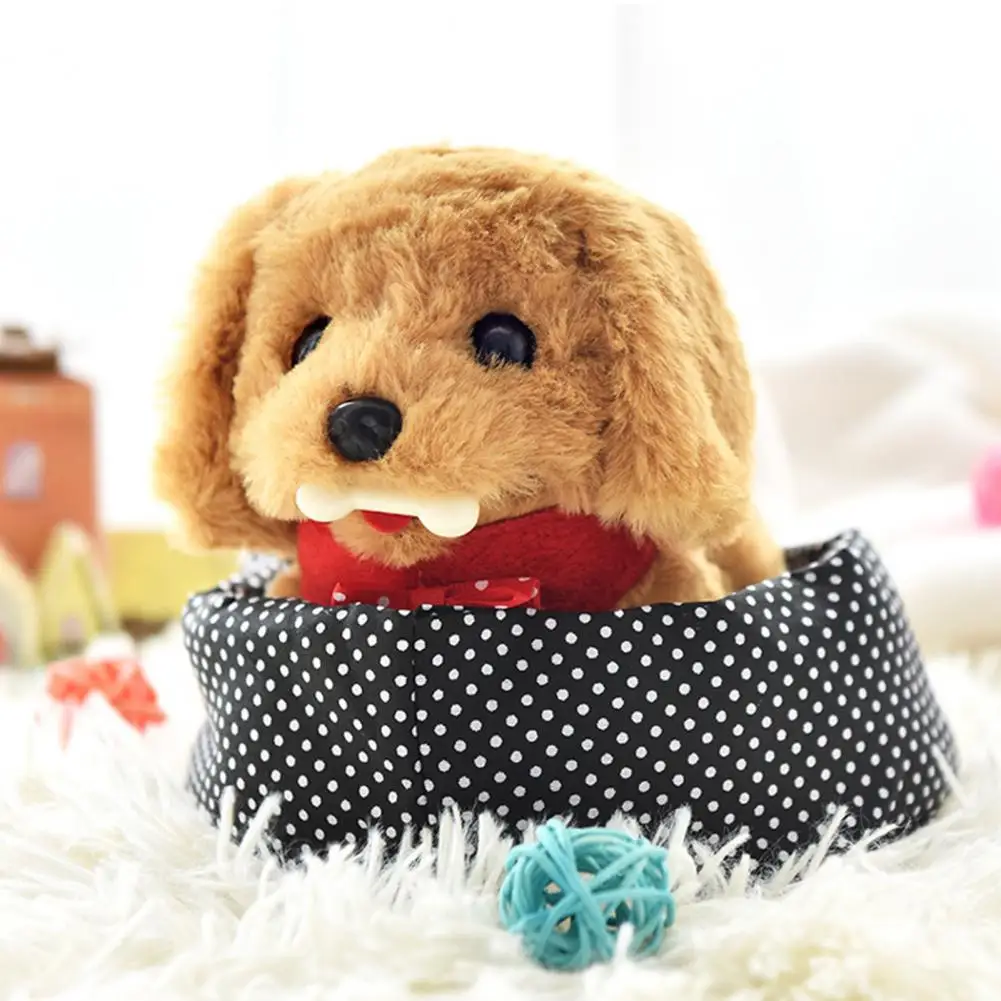 Electric Plush Dog Tail Wagging Simulated Walking Barking Robot Dog Companion Soothe Toy Pet Plush Puppy Electric Toy