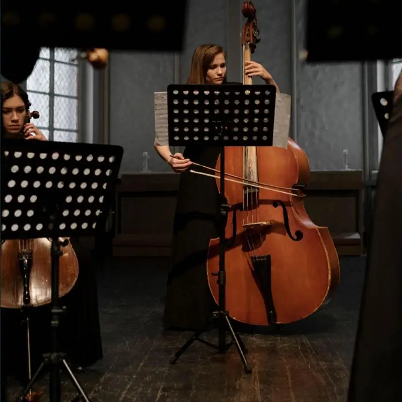 

Music Stand For Guitar Players Metal Adjustable Music Holder Tall Stand Portable Foldable Music Stand With Bag Set 35-55 Inch