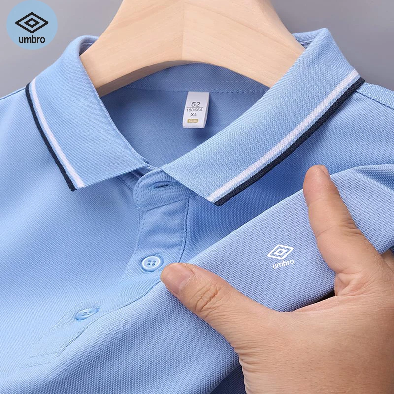 2025 Umbro High End Embroidered Polo Shirt Men's Summer High Quality Business Leisure Outdoor Sports Short Sleeved T-shirt 2