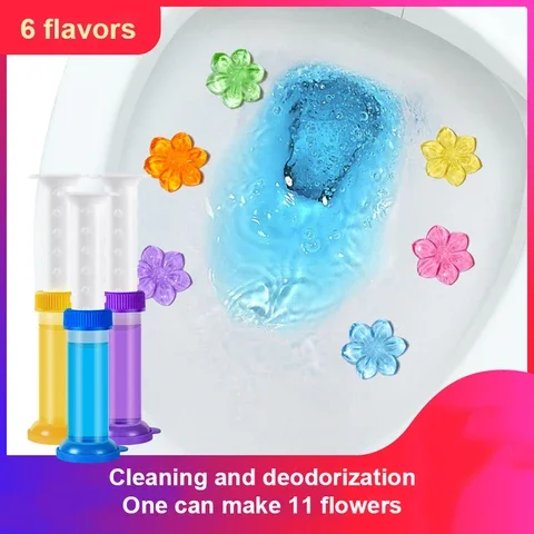 

Aromatic Gel Flower Needle Cleaner Deodorizer Toilet Detergent Air Freshener Effective Aromatherapy Deodorization TSLM1