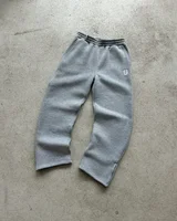 Y2K Retro Straight Pants Tracksuit Streetwear Pants Personalized Pant Leg Zipper Embroidery  Hip Hop Casual Joggers Men Pants - Image 5