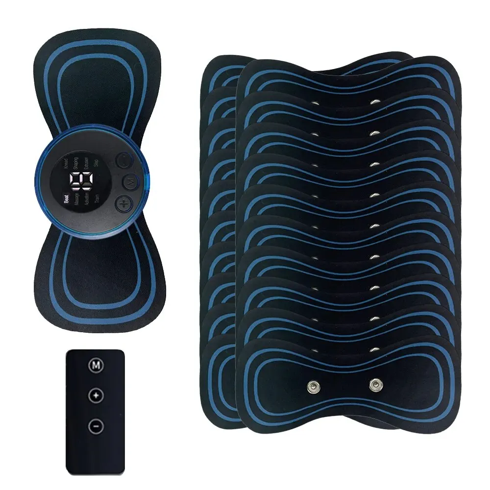 Remote Control Electric Neck Massager Set Smart Portable Rechargeable Cervical Massage Patch to Relax and Relieve Fatigue