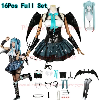 Demone Miku Cosplay Rascal Costume Miku X Rascal Piccolo Diavolo Halloween Miku Cattivi Rascal Fanart Rasukaru Abiti Miku Cosplay