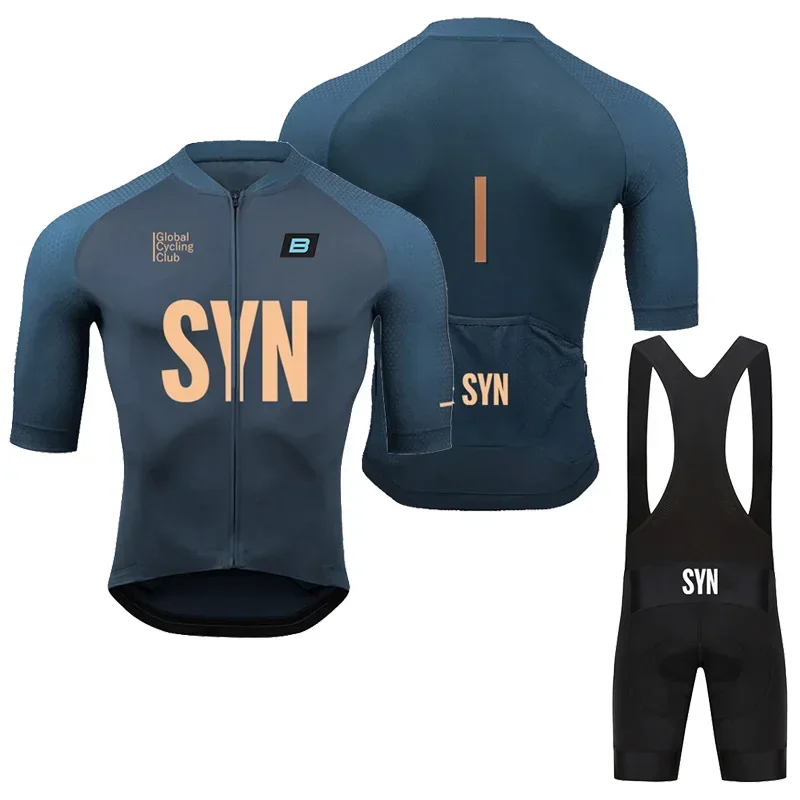 Men Summer SYN BIEHLER Cycling Jersey Set Breathable Racing Cycling Jersey Sport Mtb Bicycle Jersey Bike Cycling Clothing Suit 2