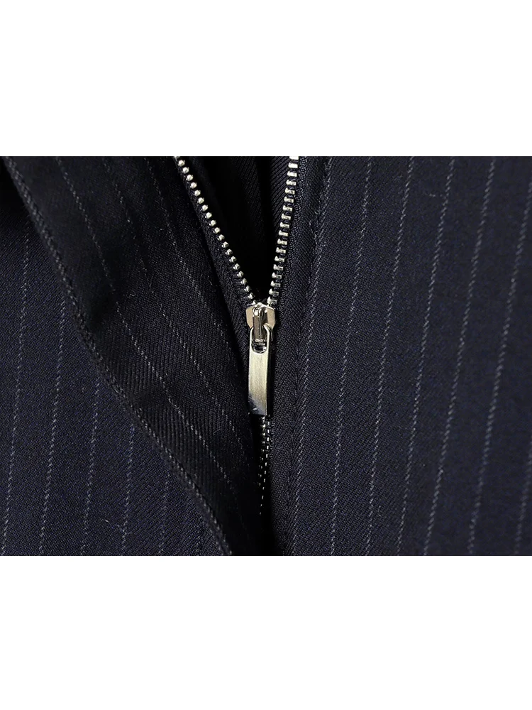 Spring New Women Fashion Striped Bomber Jacket Long Sleeves Stand Collar Loose Fit Short Coat Female Chic Pockets Jacket