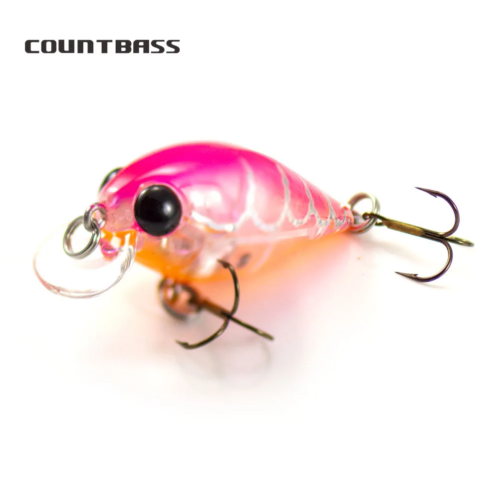 Countbass-Kurbelköder mit VMC-Haken 36 mm 1-3/8 Zoll 4 g 1/8 oz. Dive 0,4–1,2 m Hard Body Diver Angelköder Wobbler Hardbait