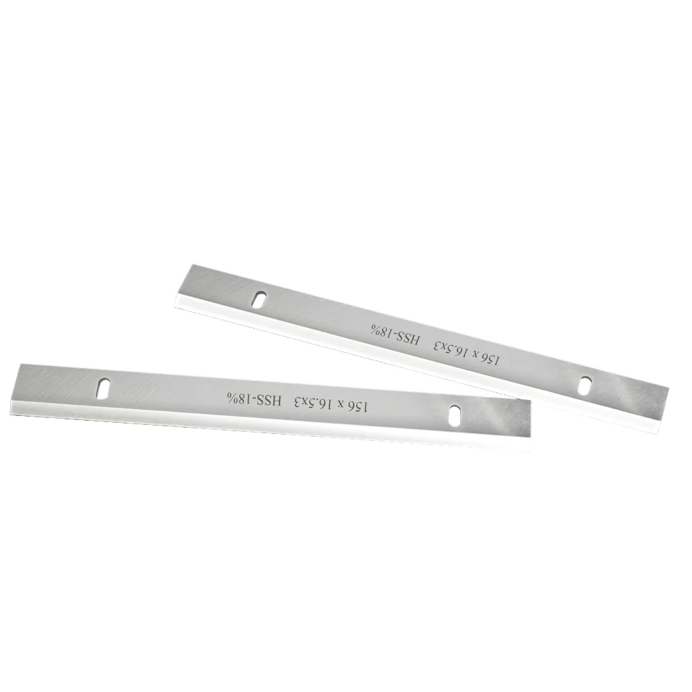 HSS Thickness Planer Blade Wood Planer Knife 6" 2pcs 156x16.3x3mm for Woodworking Power Tools Accessories
