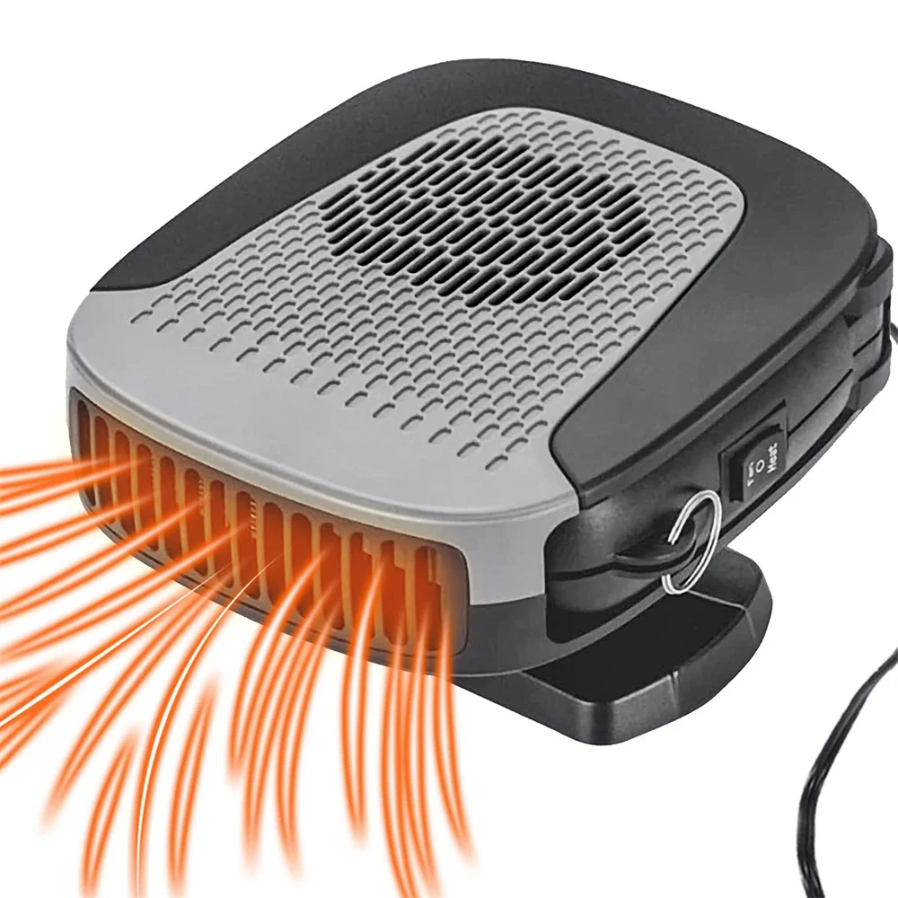 

12V 2 In 1 Car Heater Defroster Portable Car Electric Heater Heating Cooling Fan Defroster Demister 360 Rotat For Cars Trucks