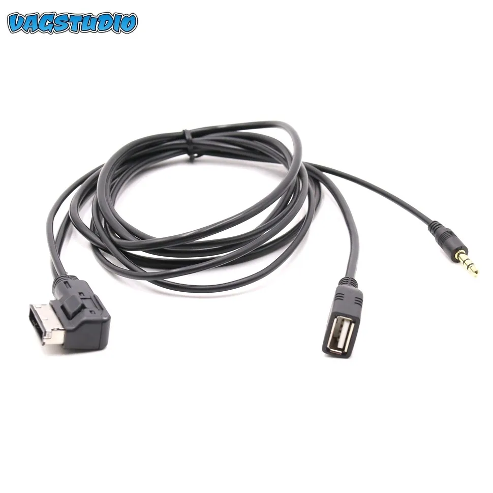

AUX Audio Cable Music MDI AMI MMI Interface USB+Charger For AUDI VW