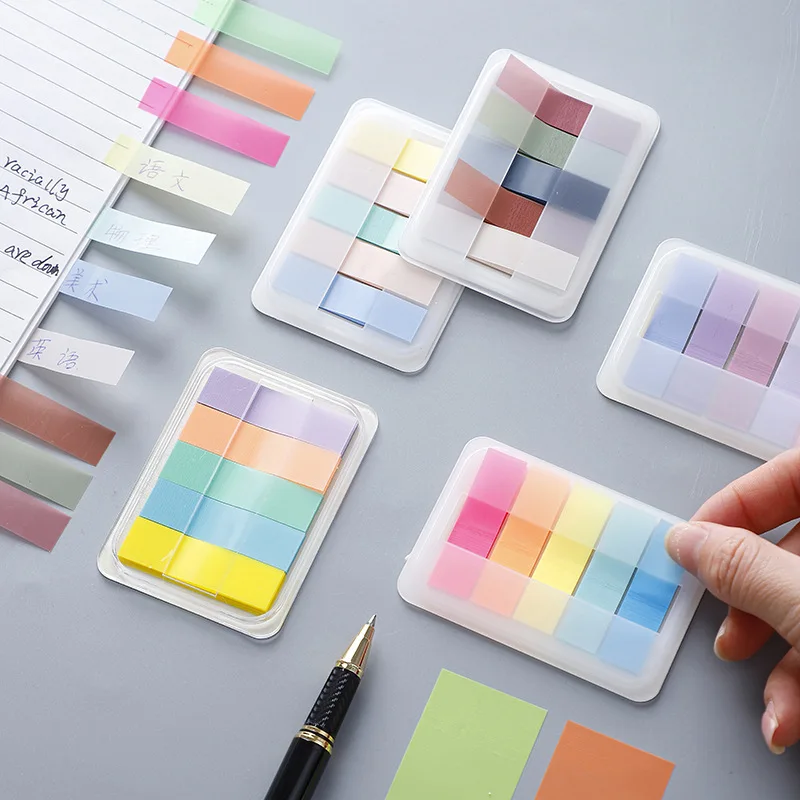 

100 Sheeets Sticky Notes Transparent Clear Self-Sticky Annotation Waterproof Translucent Color Memo Pad Office School Supplies
