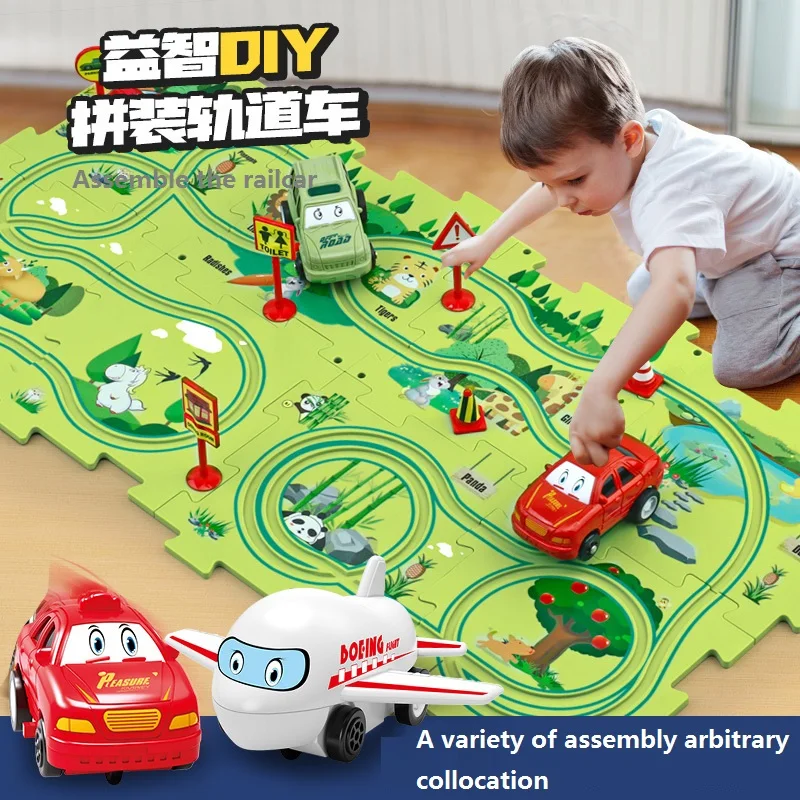 

Puzzle DIY assembling rail car