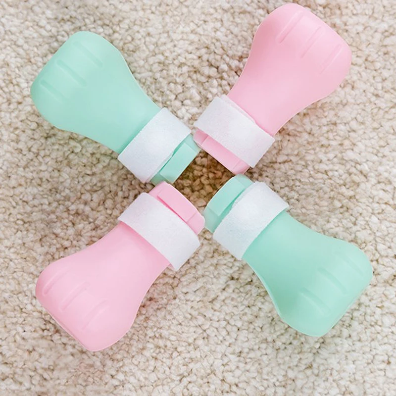 조절 가능한 애완 동물 고양이 발 보호대, 목욕 소프트 실리콘 신발 고양이 발 커버, 4 개