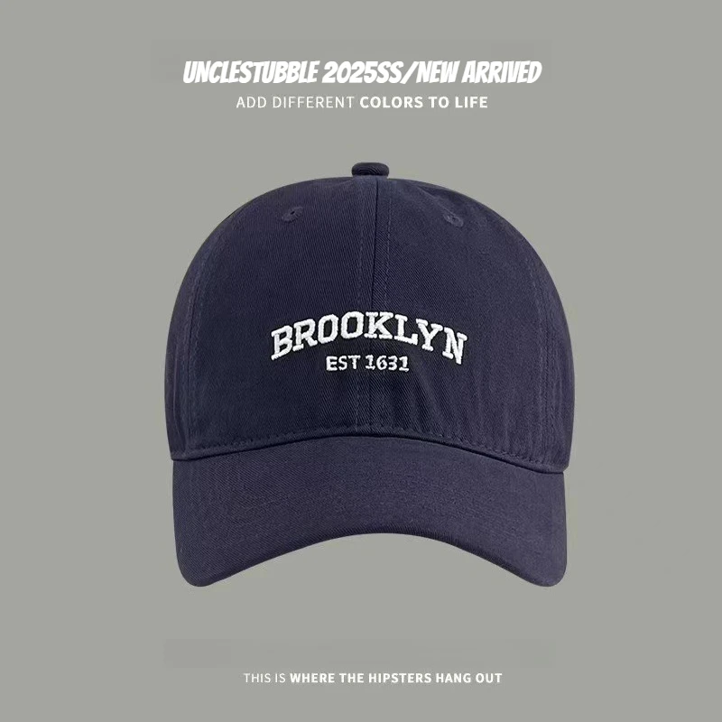 1 Stück Weiche Retro-Buchstaben Baseballkappen für Frauen, Einfarbige Bestickte Sonnenmütze Verstellbare Herren Sport-Schirmmütze Trucker Dad Hats – Detail 7