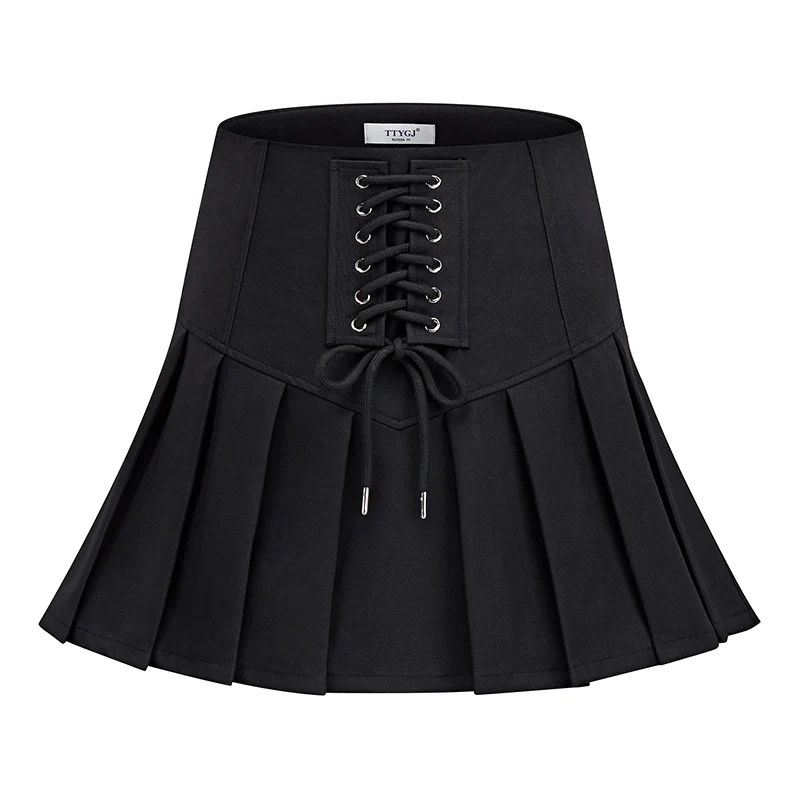 TTYGJ Golf Clothing Women's Spring/Summer New Quick Drying Half Body Pleated Skirt Waist Strap High Waist Sports Short Skirt