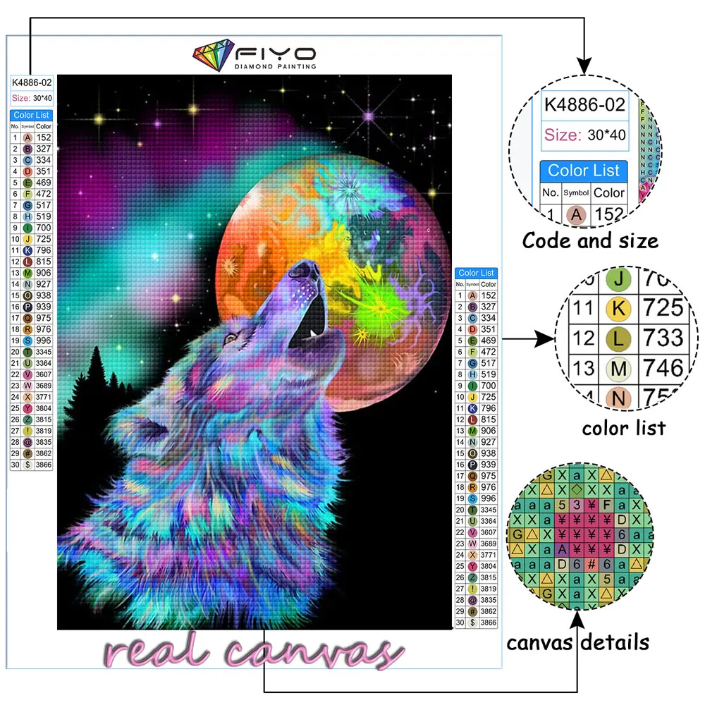 DIY Diamond Painting Animal Wolf Full Diamond Mosaic Art Embroidery Wolf  Dreamcatcher Picture Cross Stitch Home Decor cuadros