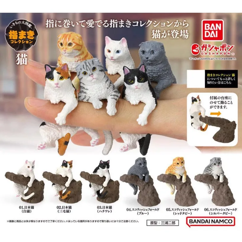 

BANDAI Original Japan Gashapon Cute Figurine Cat On A Branch Finger Cats Kawaii Anime Figure Gachapon Capsule Toys Gift