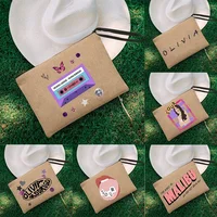 Olivia Rodrigo SOUR Girl Linen Cosmetic Bag Classic Organizer Ladies Travel Bolsa Make Up Pouches Bags Organizer Gift for Fans 1