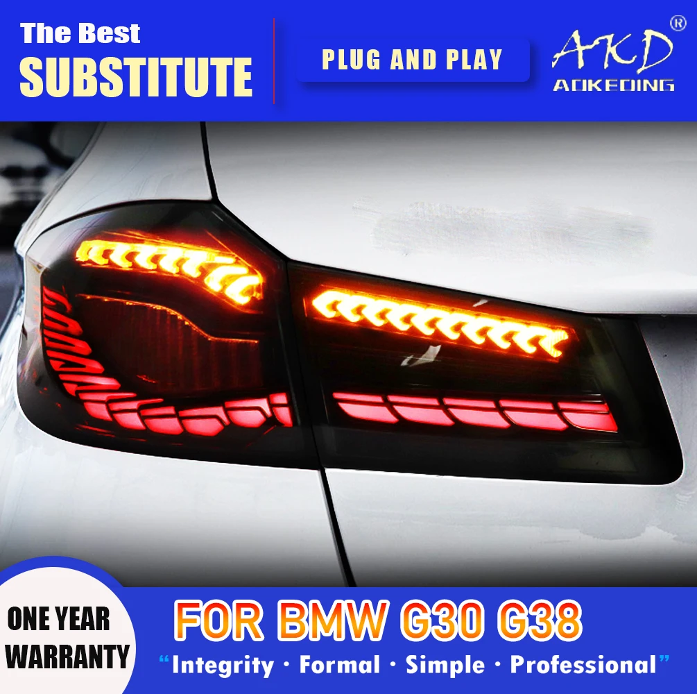 

AKD Tail Lamp for BMW G38 LED Tail Light 2018-2021 525i 530i G30 F90 525i 530i Rear Fog Brake Turn Signal Automotive Accessories