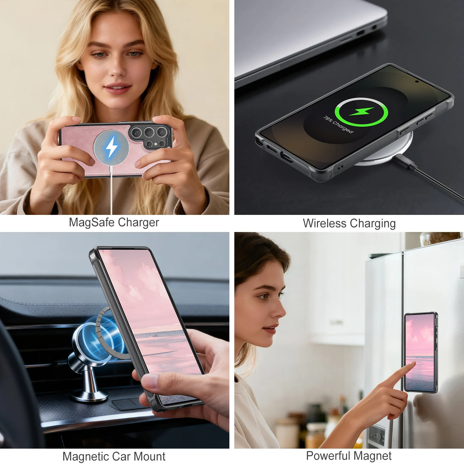 Leather Phone Case 2-in-1 Detachable Wallet Cover With Card Holder For Samsung Galaxy S25 Plus