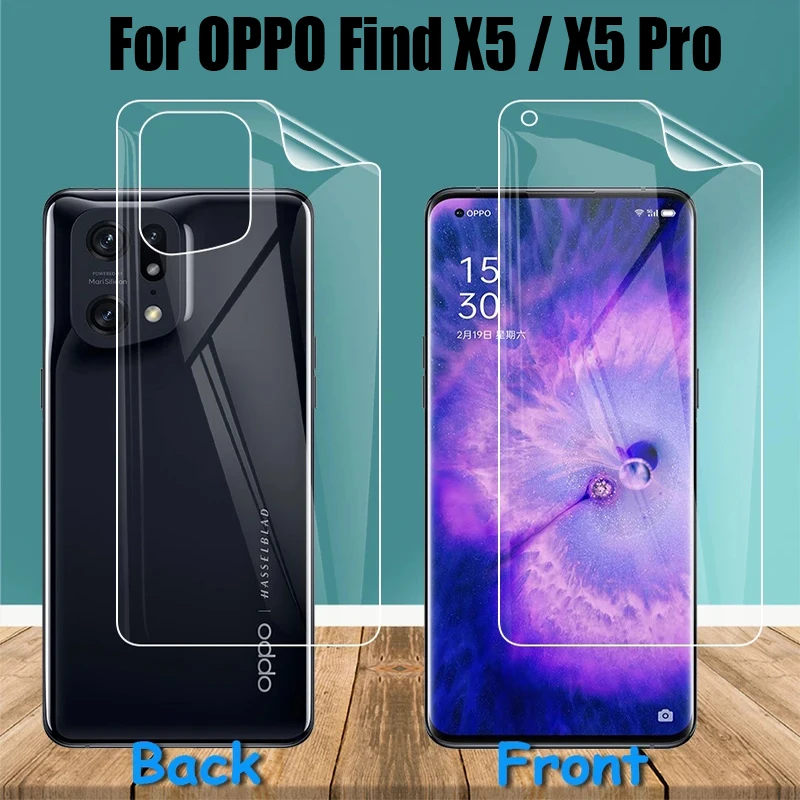 Pellicola Idrogel Opaca Da 3 Pezzi Per Oppo Find X5 Pro Screen Protector Per Oppo Find X5 Lite Pellicola Protettiva Anteriore Posteriore Non In Vetro