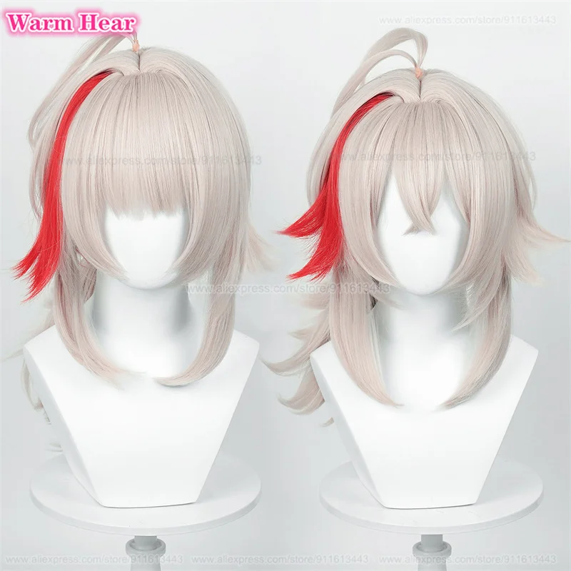 

Kaedehara Kazuha Cosplay Wig Long 50cm Red Highlights Scalp Anime Cosplay Wig Kazuhan Heat Resistant Synthetic Hair + Wig Cap