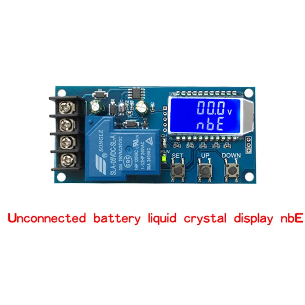 Modulo caricabatteria al litio al piombo 6-60V 10A 30A controllo Display LCD scheda di protezione da sovraccarico ricarica automatica 12/24V