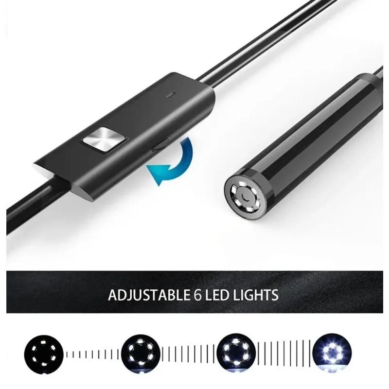 3 in 1 HD Mobile Endoscope Industrial Pipeline Dredging Used To Measure Underwater Pipes Waterproof Car Maintenance Probe 3