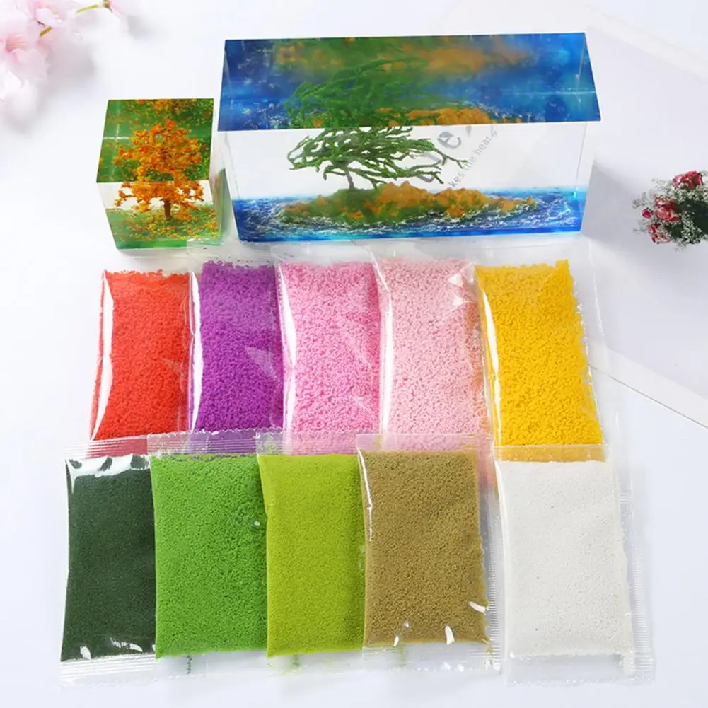 Multi Colors Creative Comfortable Touching Grass Terrain Powder Eco-friendly Grass Powder Odor-free for Building Model