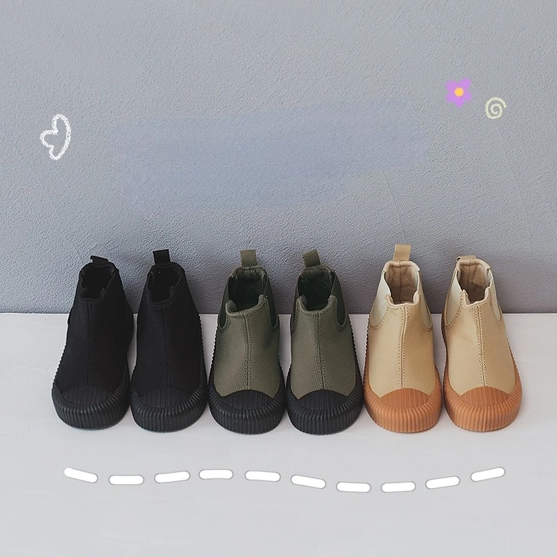Zapatillas Fashion Casual Shoe Spring Winter New Girl Boot Soft Sole Warm Kids Shoe High Top Boy Cloth Shoe Brand Ankle Boot운동화 6