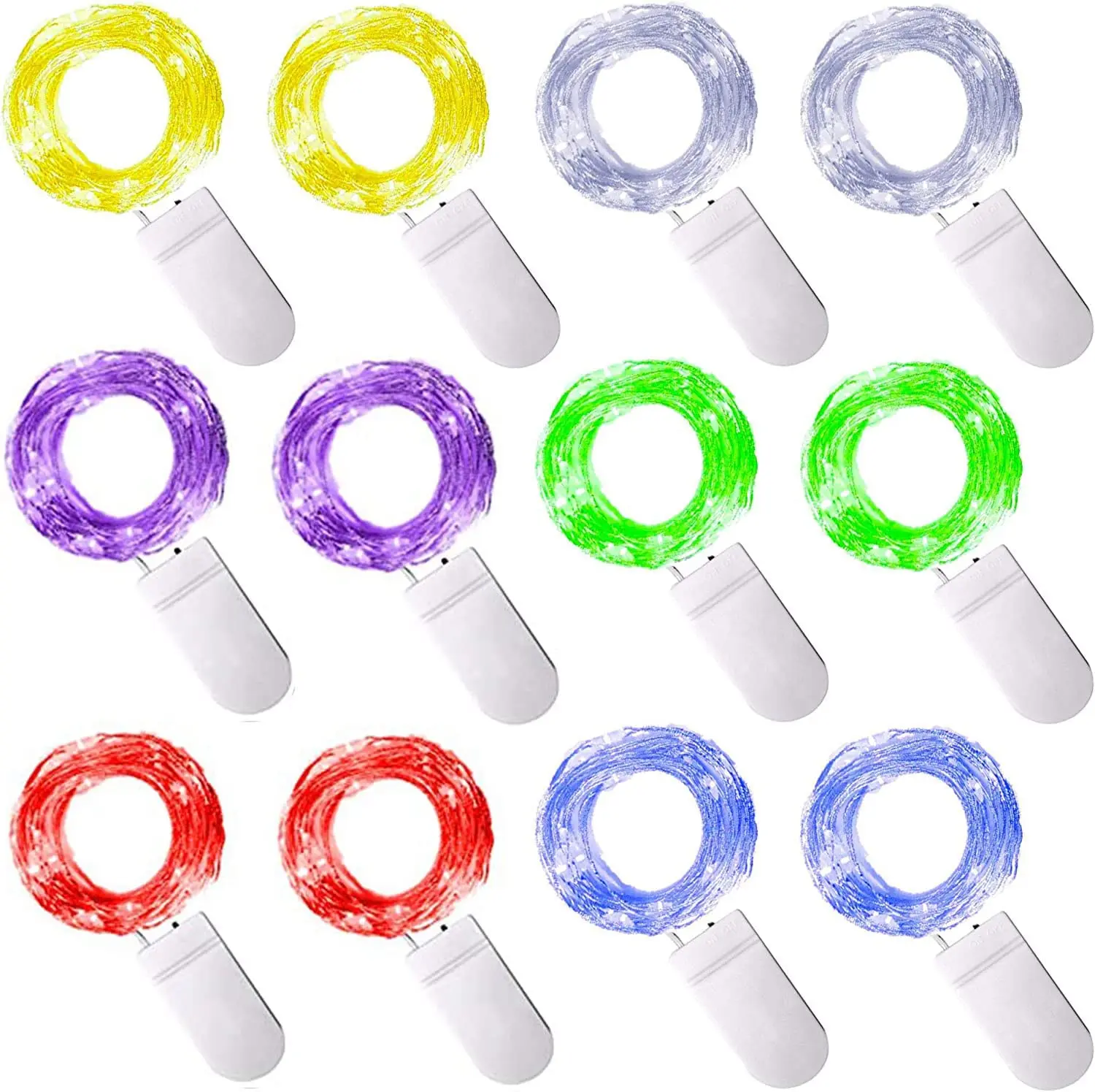 DIY 웨딩 파티 침실 파티오 크리스마스용 LED 요정 조명, 배터리 스트링 조명, 반딧불 별이 빛나는 달 별빛, 10 개