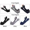 1 Pairs Breathable Five-fingers Ice Arm Sleeves Sun Protective Arm Warmer Outdoor Sport Riding Running Cool Silk Arm Sleeve 5