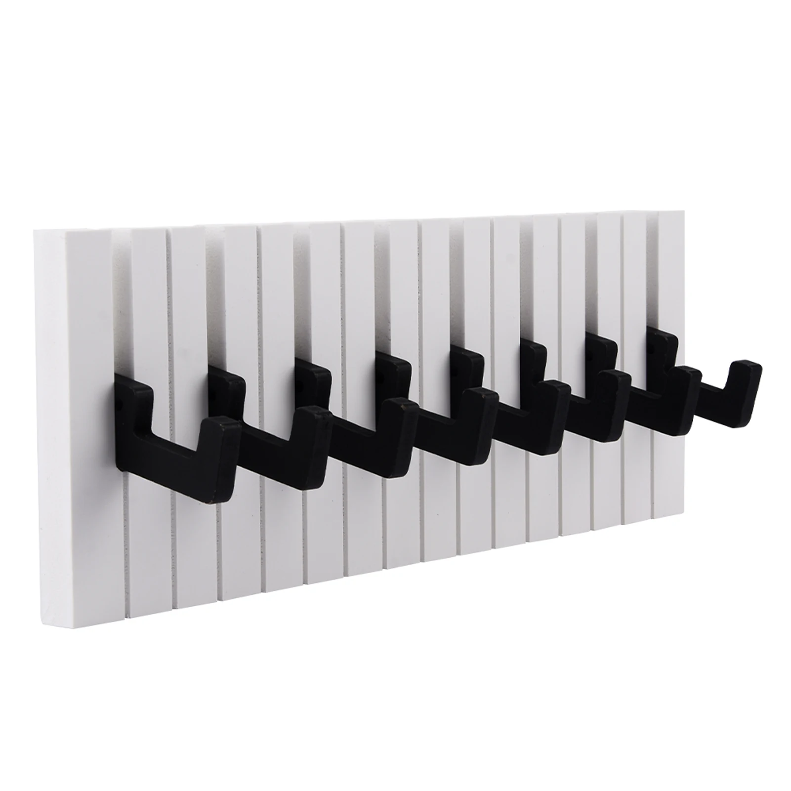 

Entryway Piano Keys Wall Mounted Hallway Robes Wooden Coat Rack Hanger Bedroom Belts Shelf Hats Ties Home Storage Hook