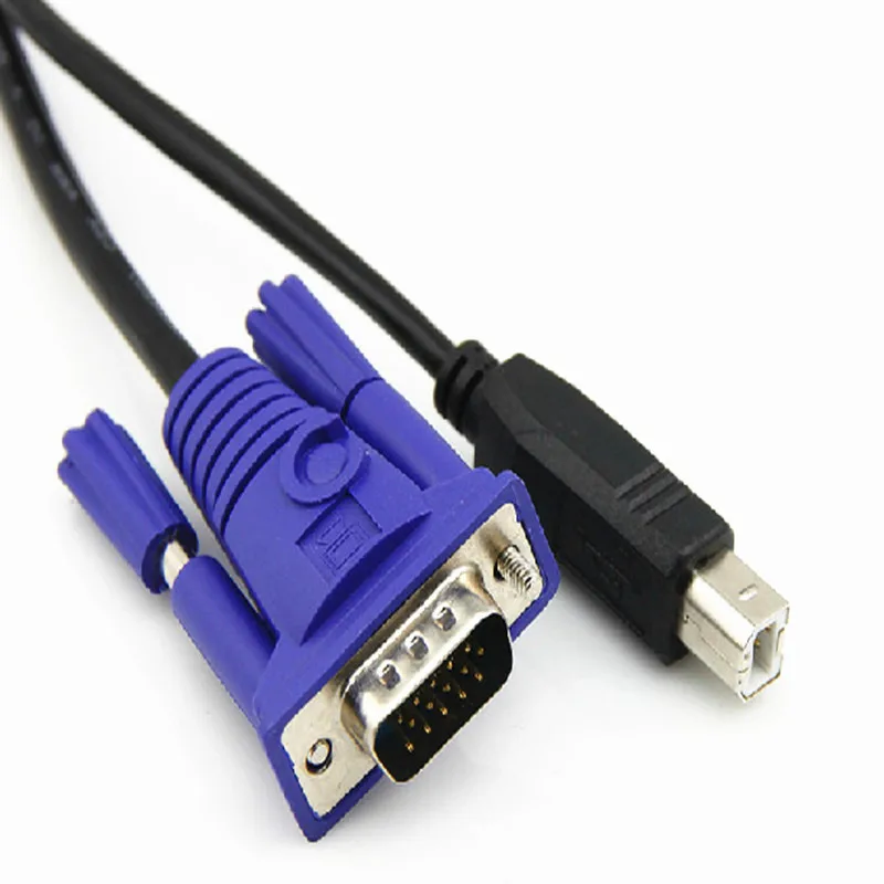 USB 2.0 KVM ̺, VGA ġ, USB ̺ 4  + ǥ VGA SVGA 15 , PC Ʈ    , 1.5m