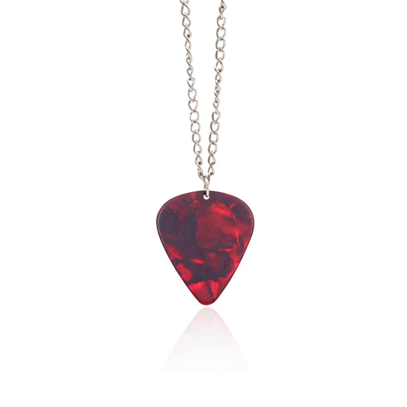 Explosion Unique Season 4 Eddie Guitar Pick Necklace Heart-Shaped Ruby Pendant Birthday Anniversary Gift 2