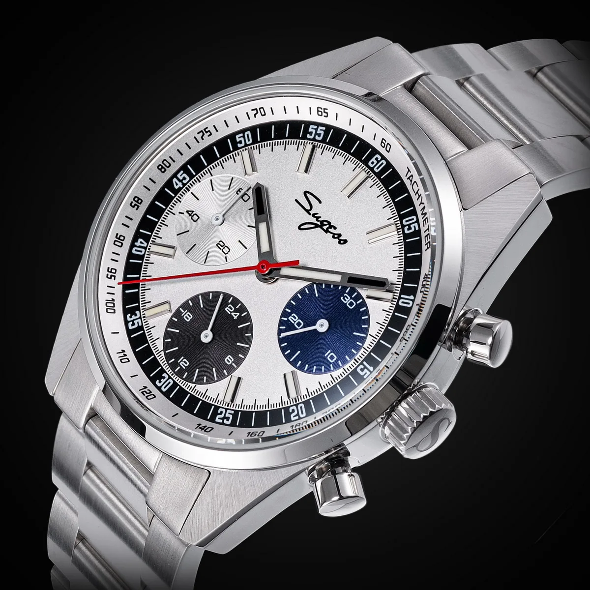 Sugess Mens Watch 38mm Chronograph Mechanical Wristwatches Tianjin Gooseneck Movement Sapphire Crystal Roulette Dial S465 new Sfb66db0b606443279f1b1b29f27ec92cl