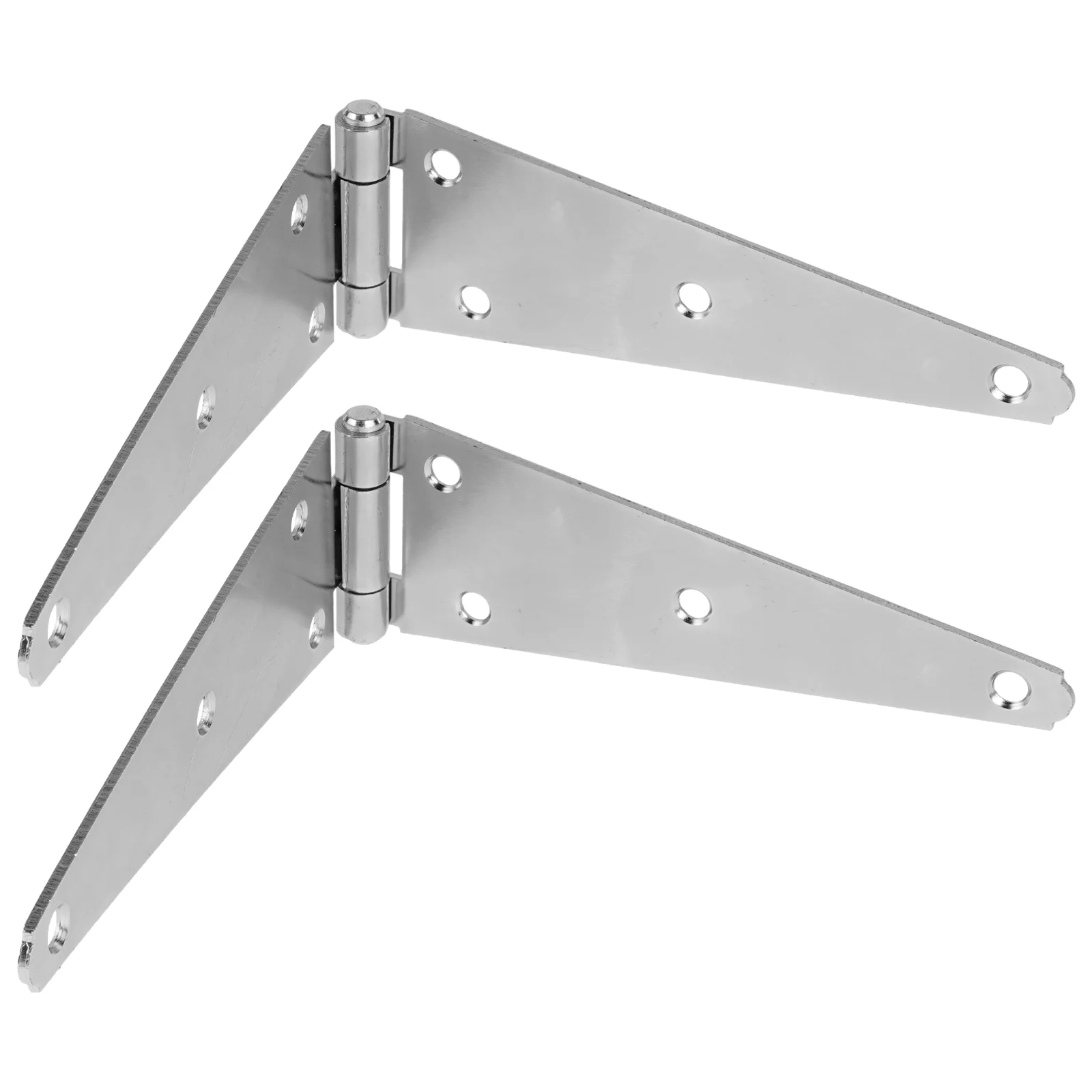 2 Pcs Barrier Fence Door Hinge Gate Kit Wood Hinges Decorative Strap Cabinet 2070X720X170CM Barn Heavy Duty Silver Shed