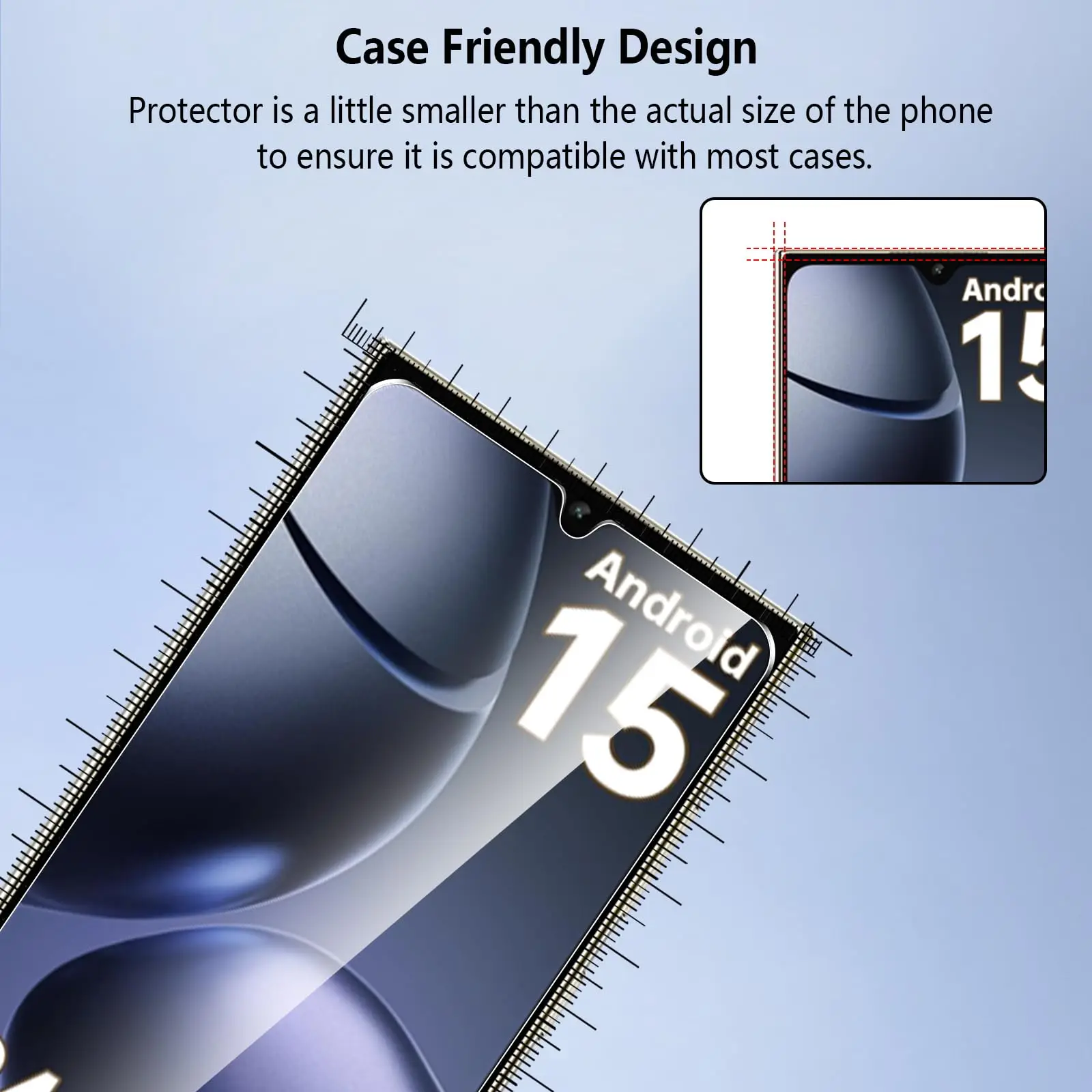 Premium Tempered Glass Screen Protector - 6.88 inch, HD Clear, Anti-Scratch, Case-Friendly