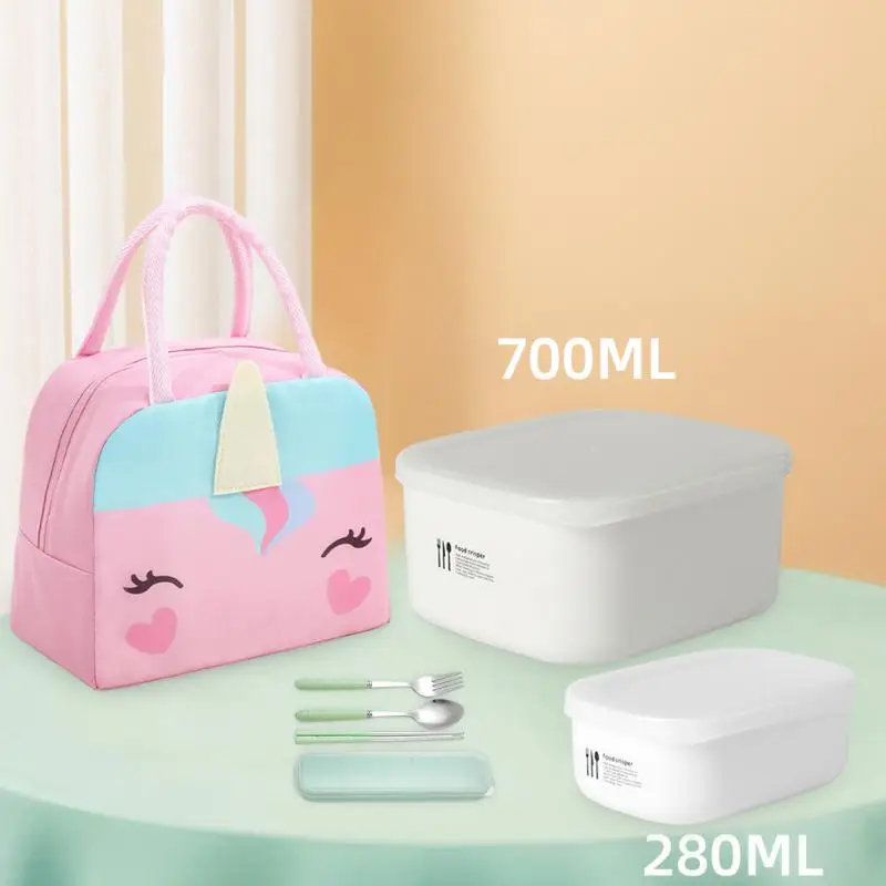 

Insulated Lunch Box Bag Save Time Crisper Box Tableware Microwave Heating Cartoon Kitchen Bar Supplies Outdoor Tableware Durable